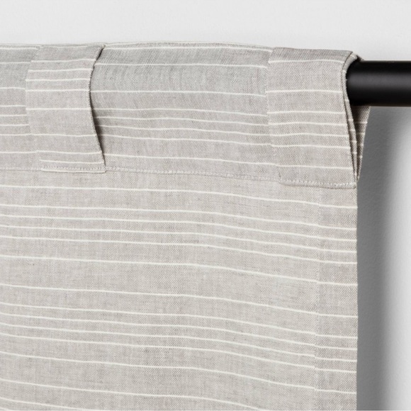 HEARTH&HAND find stripe courtain gray/sour cream 84 inch - Picture 7 of 9